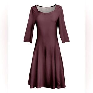 Lily Boatneck Three-Quarter Sleeve Midi Dress sz 3xl